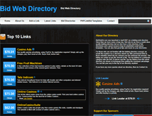 Tablet Screenshot of bidwebdir.com